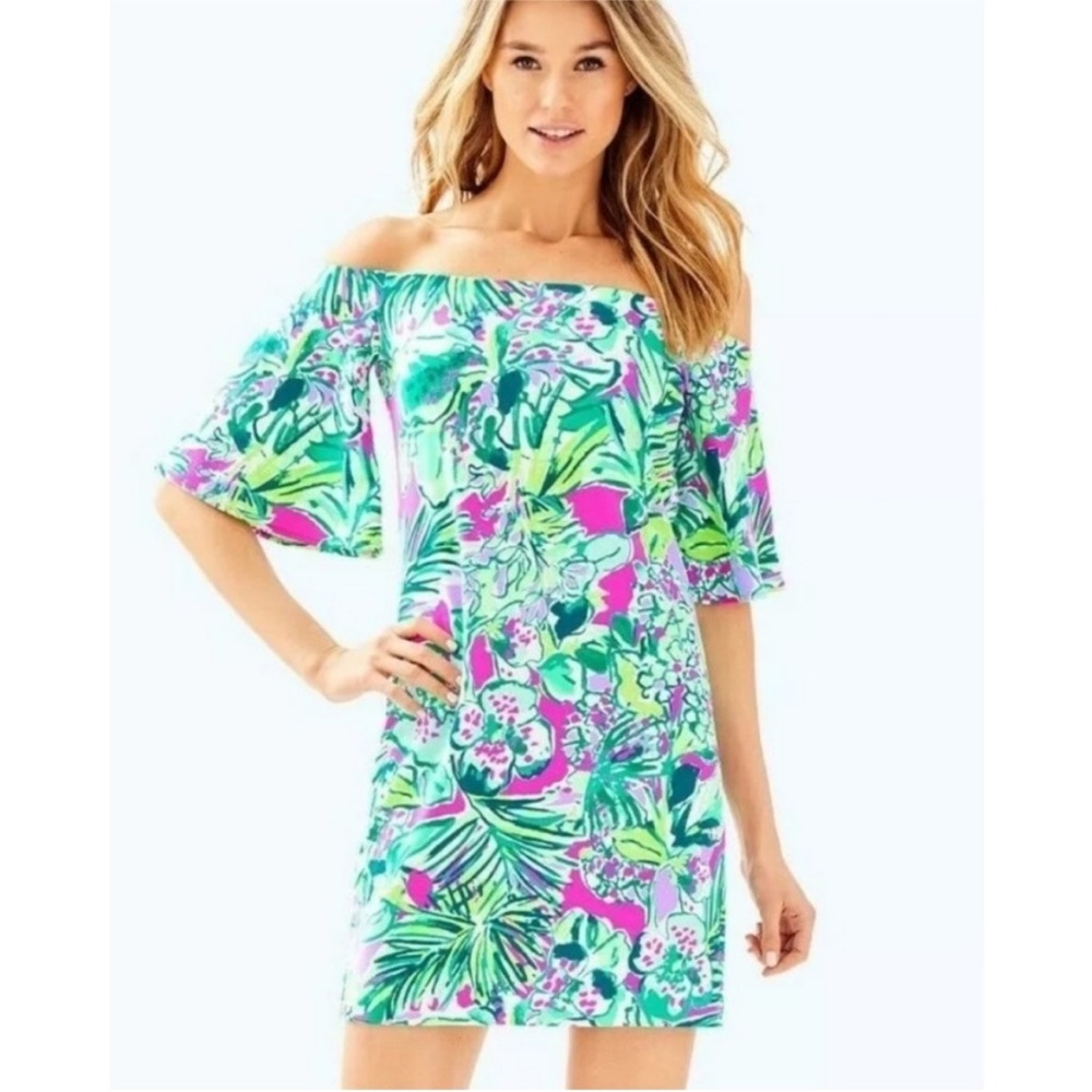 Lilly Pulitzer Fawcett Off-The Shoulder Dress Small
Multi Early Bloomer